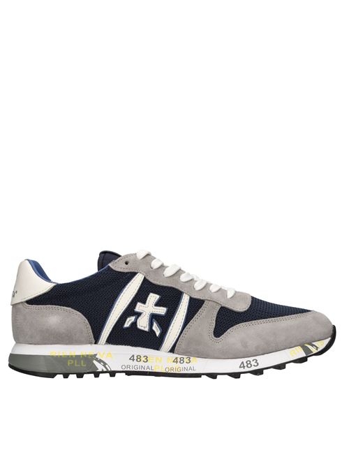 Sneakers in pelle e tessuto PREMIATA | ERIC VAR 6138BLU-GRIGIO-BEIGE